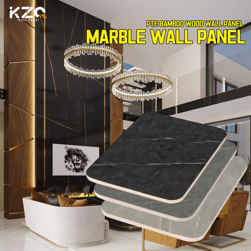 Interior Decorative Marble Wall Panels Bamboo Wood Wall Panel Bamboo Fiber Wall Panel