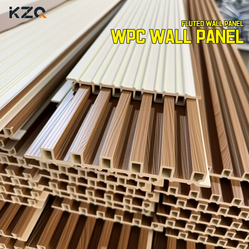Interior Decorative WPC Wall Panels 3D Fluted Wall Panel For Indoor Background Wall