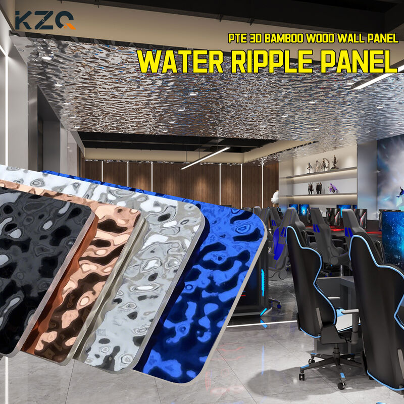 Waterproof Decorative Wall Panels Water Ripple Wall Panel Bamboo Fiber Wall Panel for Commercial Ceilings