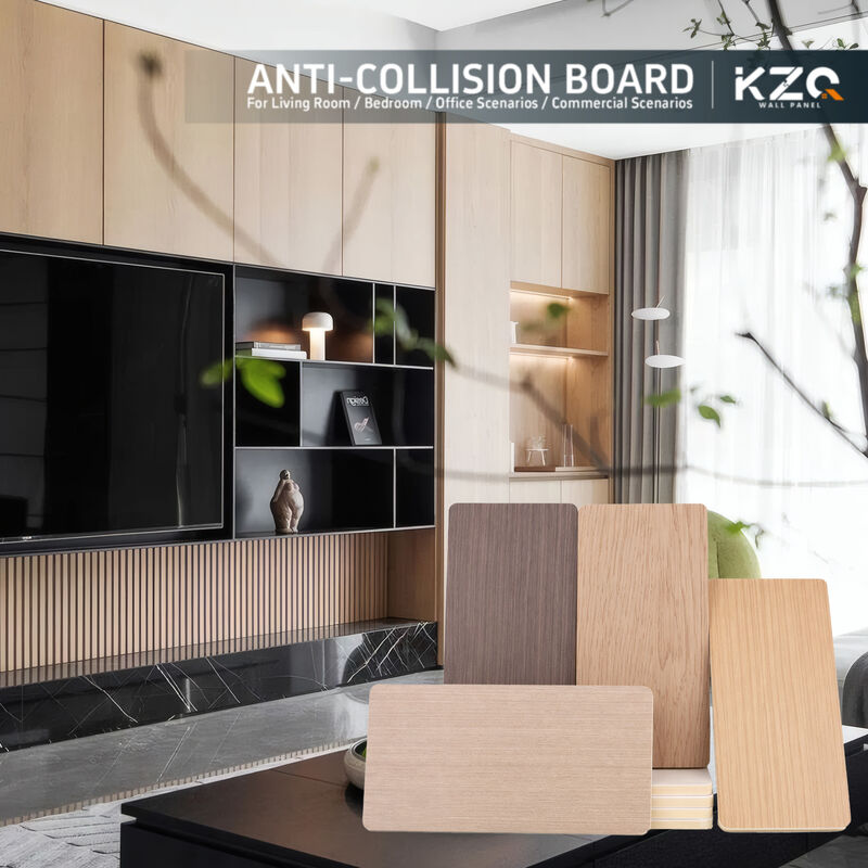 Wood Grain Wall Panel Bamboo Charcoal Wood Veneer For Indoor Decorative Ceiling