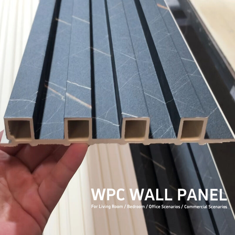 B Fireproof Waterproof wpc fluted wall panels for TV Background Wall Panel