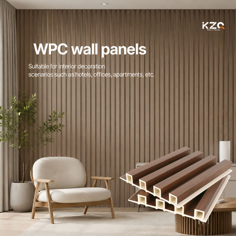 Wpc Fluted Wall Panel Interior Decorative Panels For Interior Hotel Project Decor