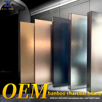 Bamboo Charcoal Wood Veneer factory, Buy good price WPC Wall Panel Products