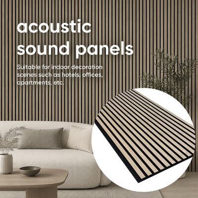 Acoustic Sound Panels MDF Material Efficient Sound Absorption For Indoor Background Wall