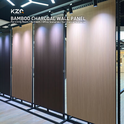 luxury wall panel bamboo charcoal wood veneer for Hotel Corridor Interior Projects