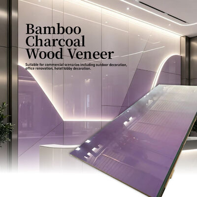 PET Bamboo Charcoal Wood Veneer Factory Wholesale 1220*2440*5/8mm For Restaurant Interior Decoration